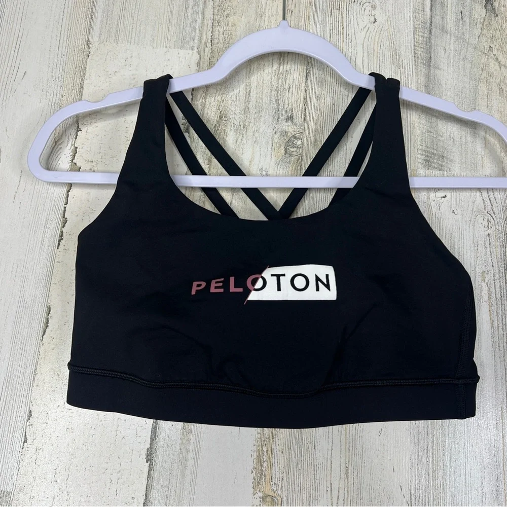 Lululemon x Peloton Sports Bra Womens Size 8‎ Black Athleisure Yoga